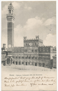 Vorschaubild Siena: Palazzo Comunale, gelaufene Postkarte 1906 